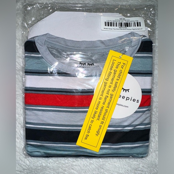 NIP LS Winter Stripes 2pc Set - Picture 2 of 3